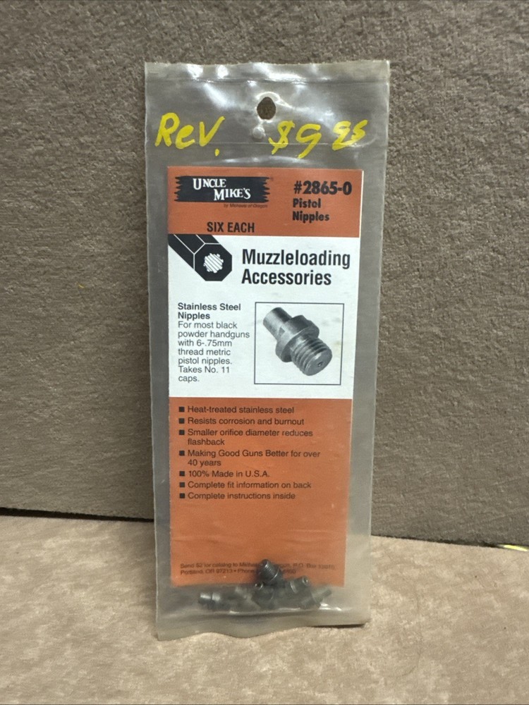 Uncle Mikes SS Nipples 2865