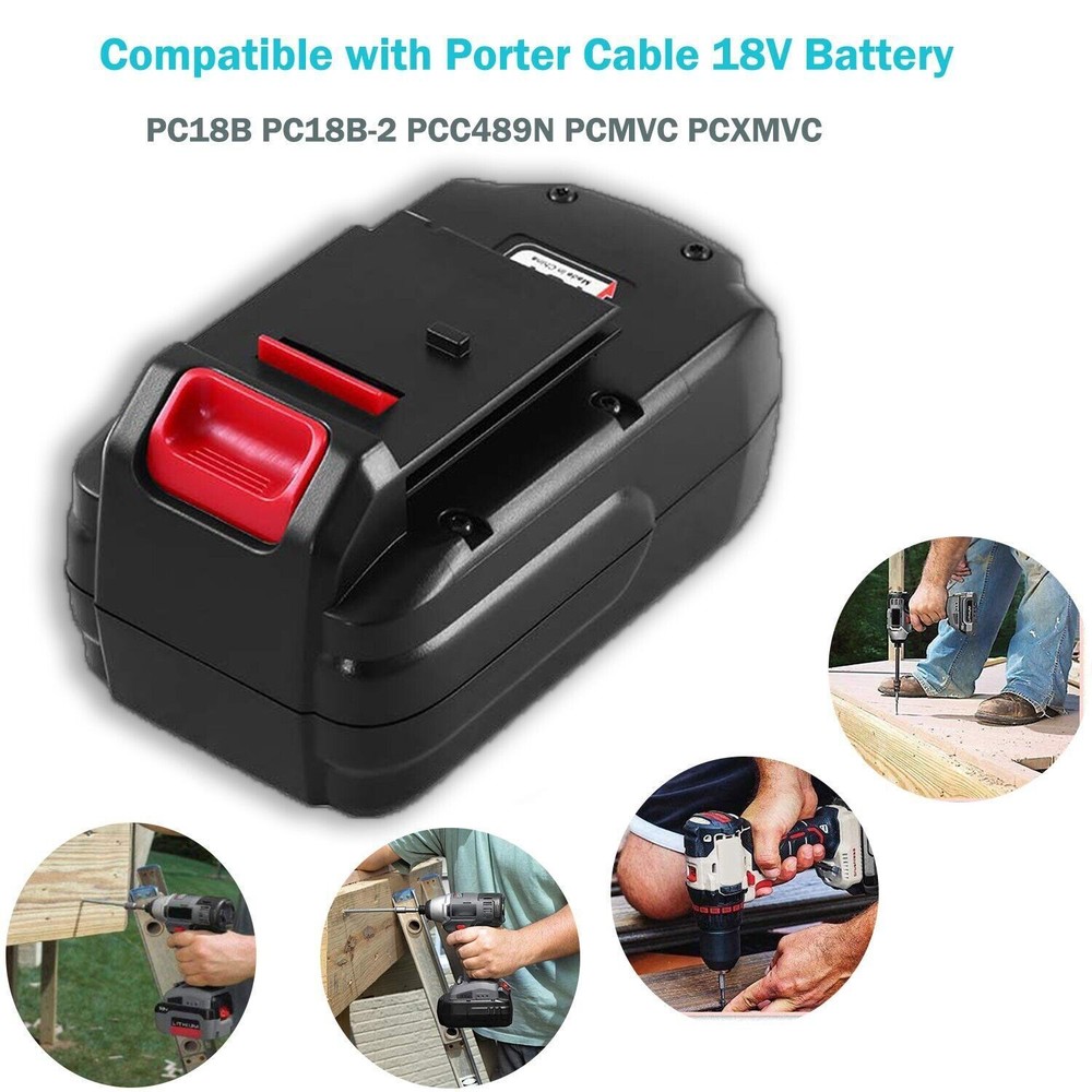 18V 18-Volt 4800mAh Battery Replace For Porter Cable PC18B Cordless Tools PC188