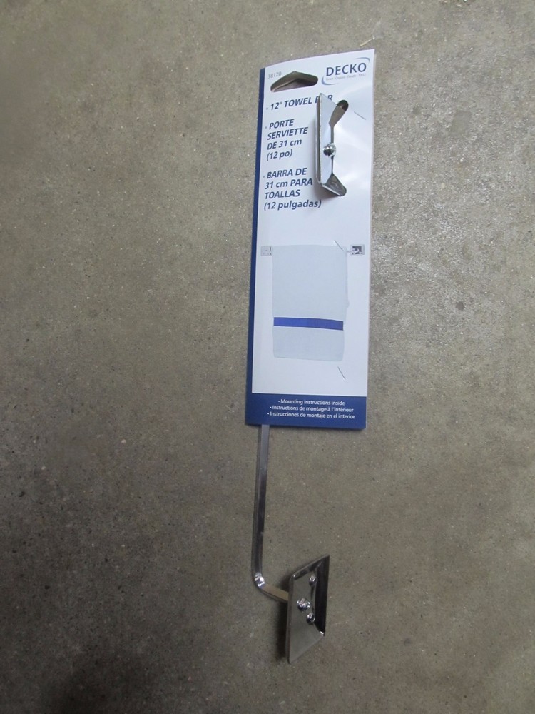 Decko Towel Bar Chrome 12" Bar #38120 NEW