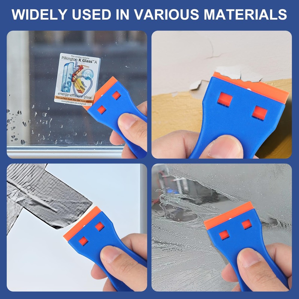 Plastic Razor Blade Scraper Tool, 2 Pcs with 20 Plastic...