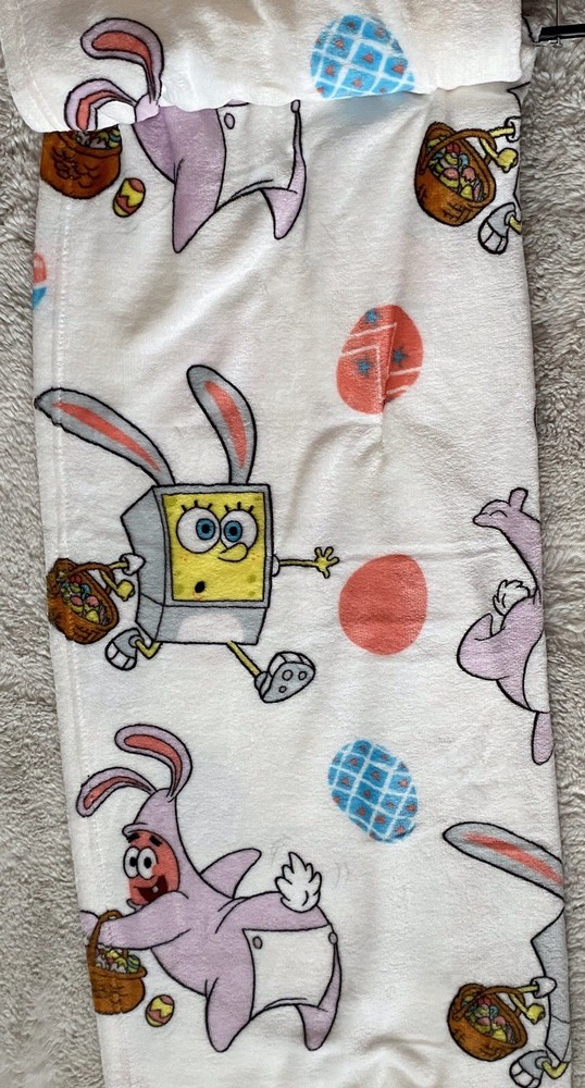 Spongebob Squarepants Patrick Easter Eggs Soft Throw Blanket 50” X 70” NEW