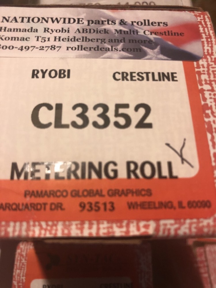 CL3352 RYOBI 3300CR SECONDARY UNIT METERING ROLLER (HARD)  5341-53-650-1