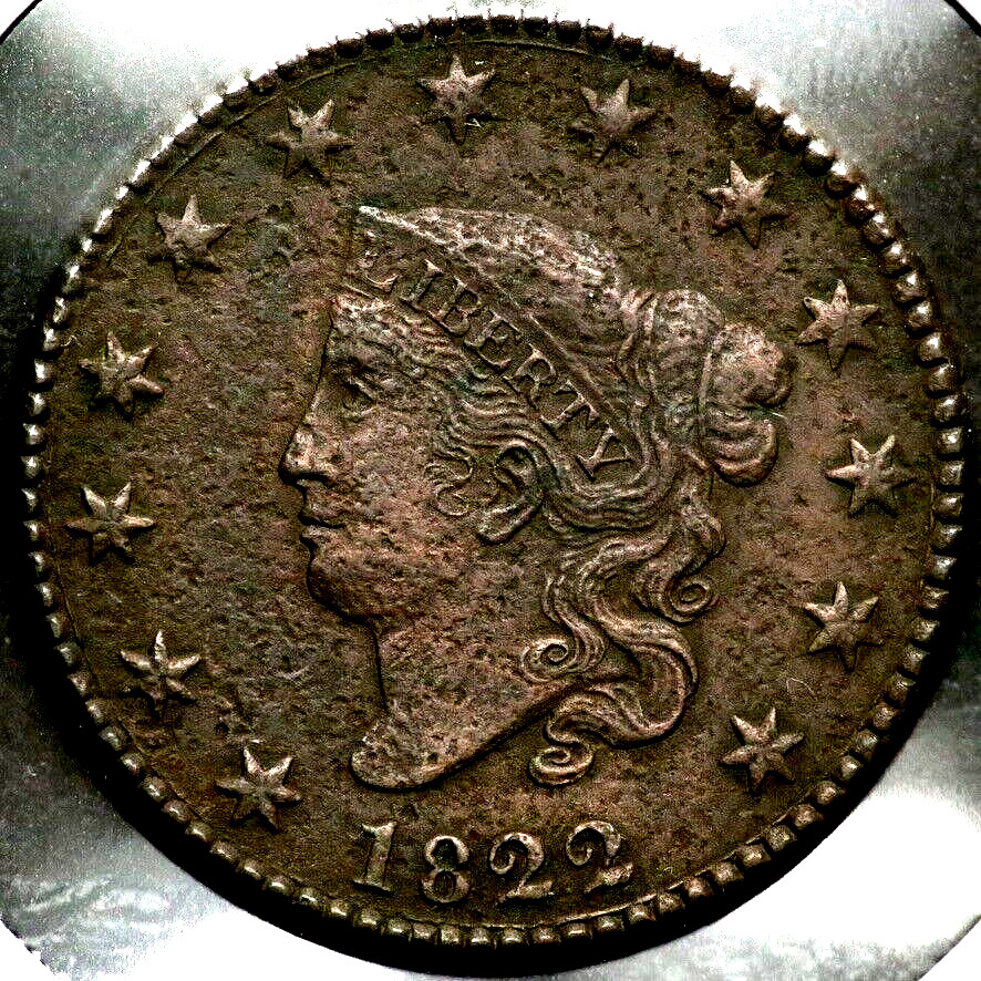 1822 Coronet Head Large One Cent RC240