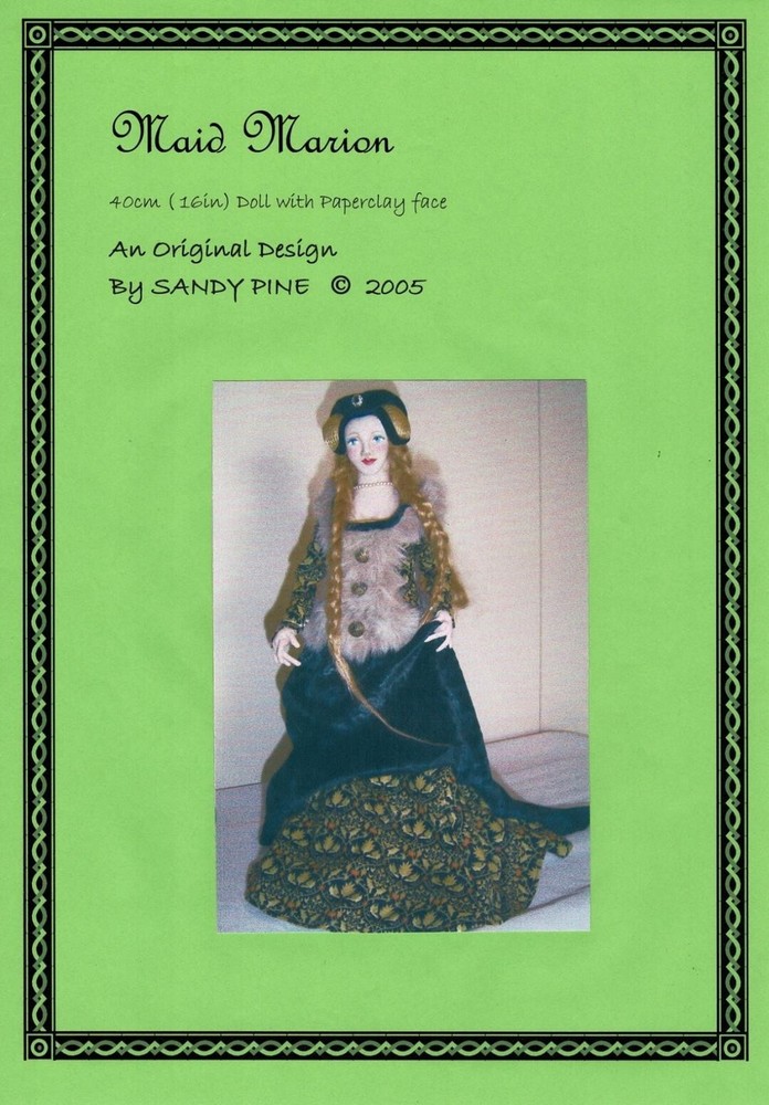 Cloth Art Doll Pattern "Maid Marion" by Sandy Pine