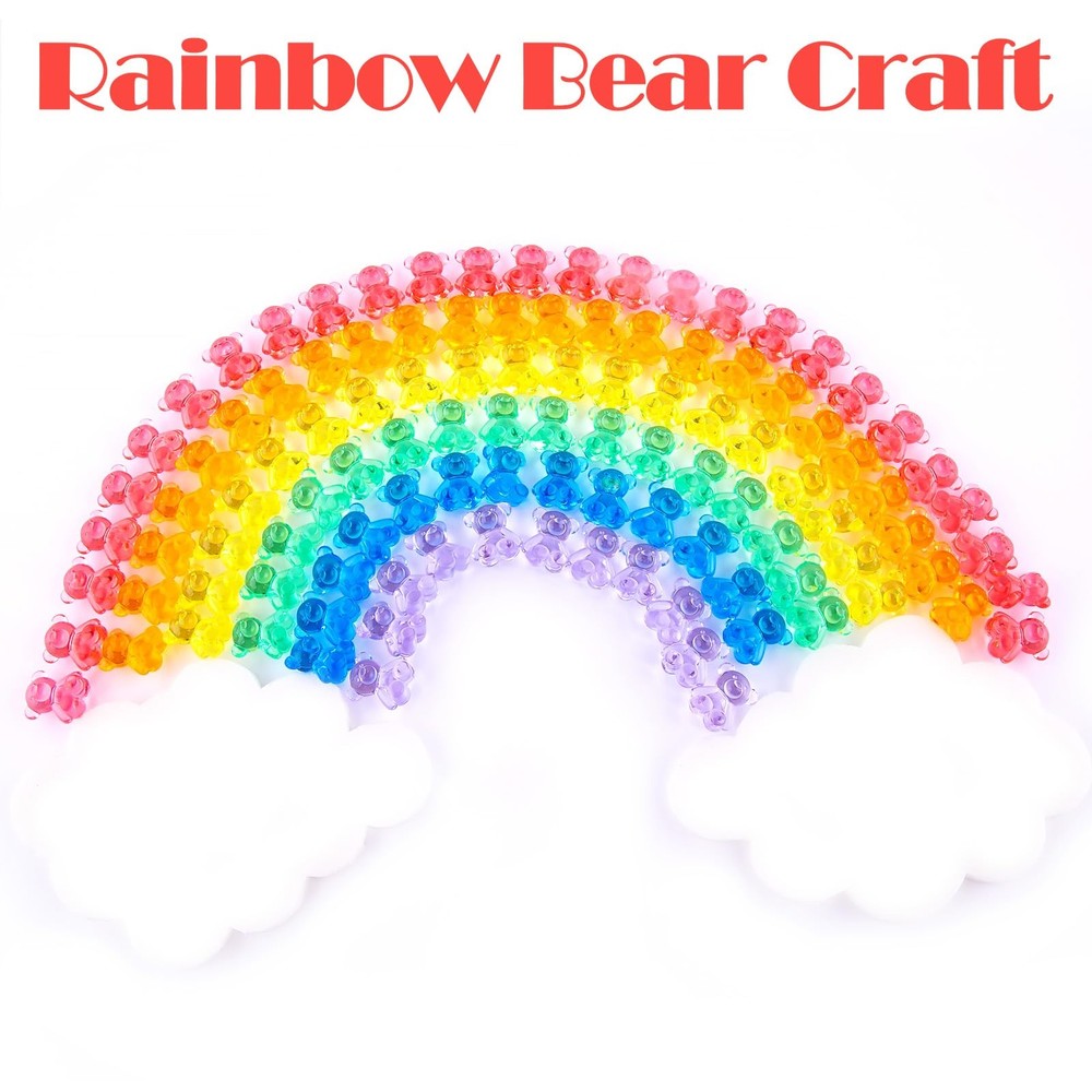 Niceup 360pcs Bear Mini Figurines to Hide, 0.6in Plastic Counting Sorting...