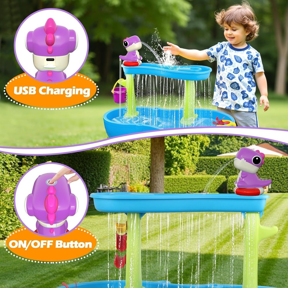Dinosaur Battery Powered Water Table Pump Continuous Flow for Water Tables