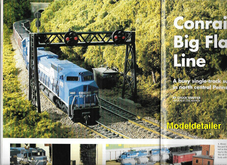 Model Railroader Oct.1997 N Scalee Flextrack Conrail HO Layout Brass Locomotive