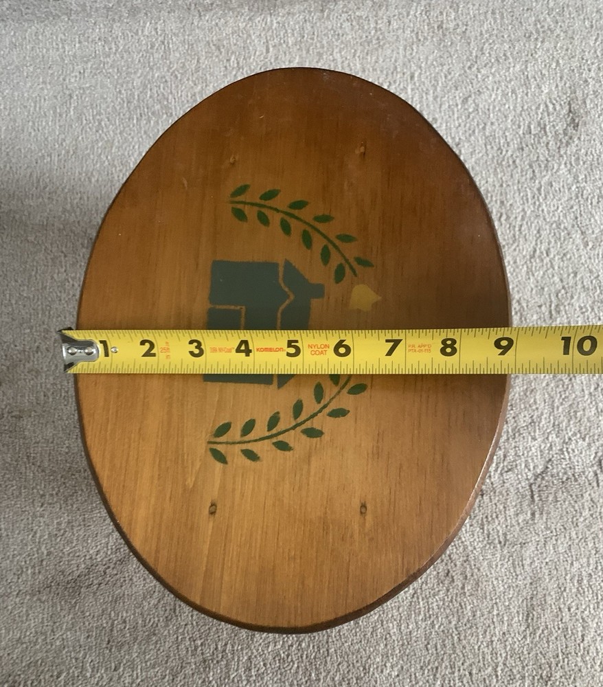 Solid Wood Oval Footstool/Step Stool Bench Hand Made Signed Dated 1994 Country