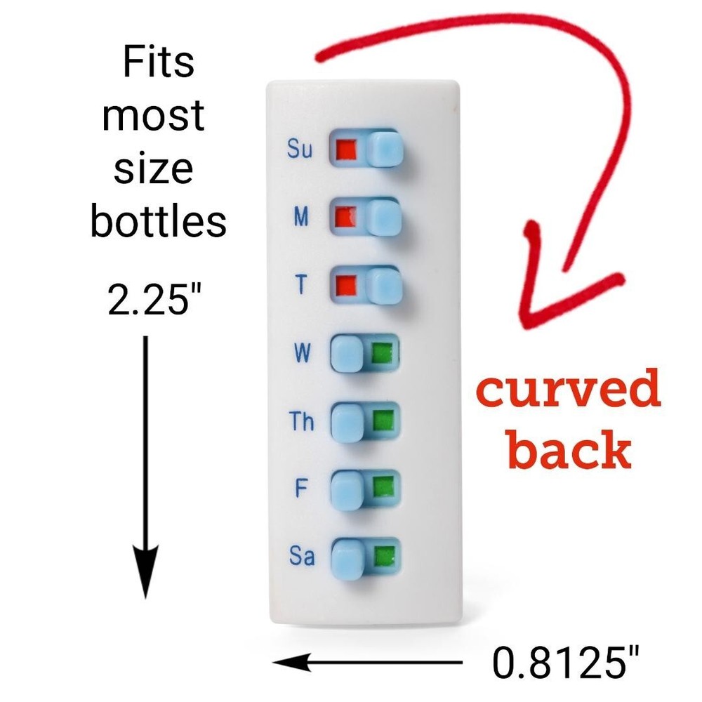5 Count Pack Pill Tracker Take-n-Slide Medication Tracker and Reminder