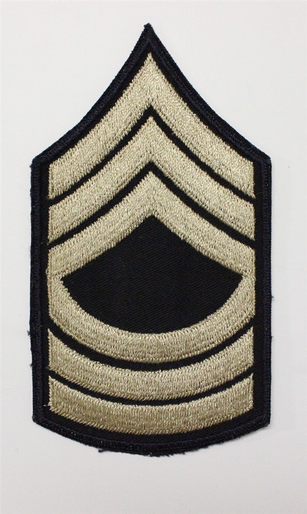 Army Chevron 1964: Master Sergeant, single - WWII era, on twill
