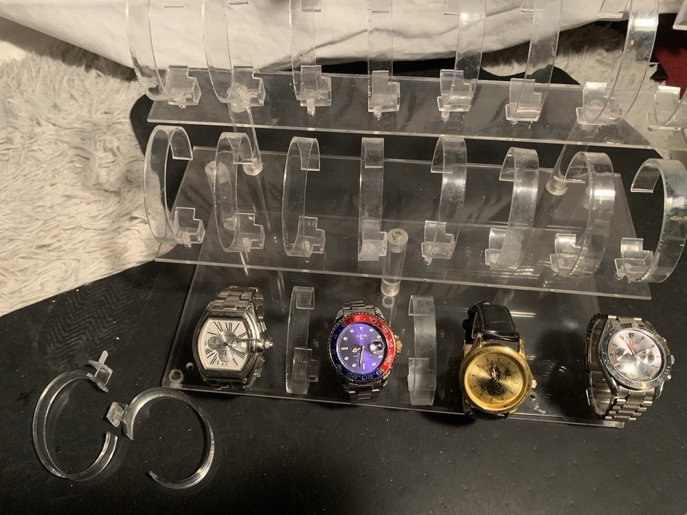 3 tier acrylic watch display