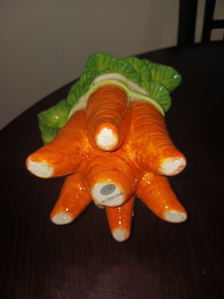 Kaldun & Bogle Decorative Hand-Painted Ceramic Carrot Pitcher Easter