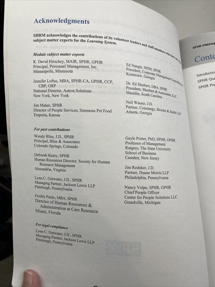 SHRM Learning System books 2013