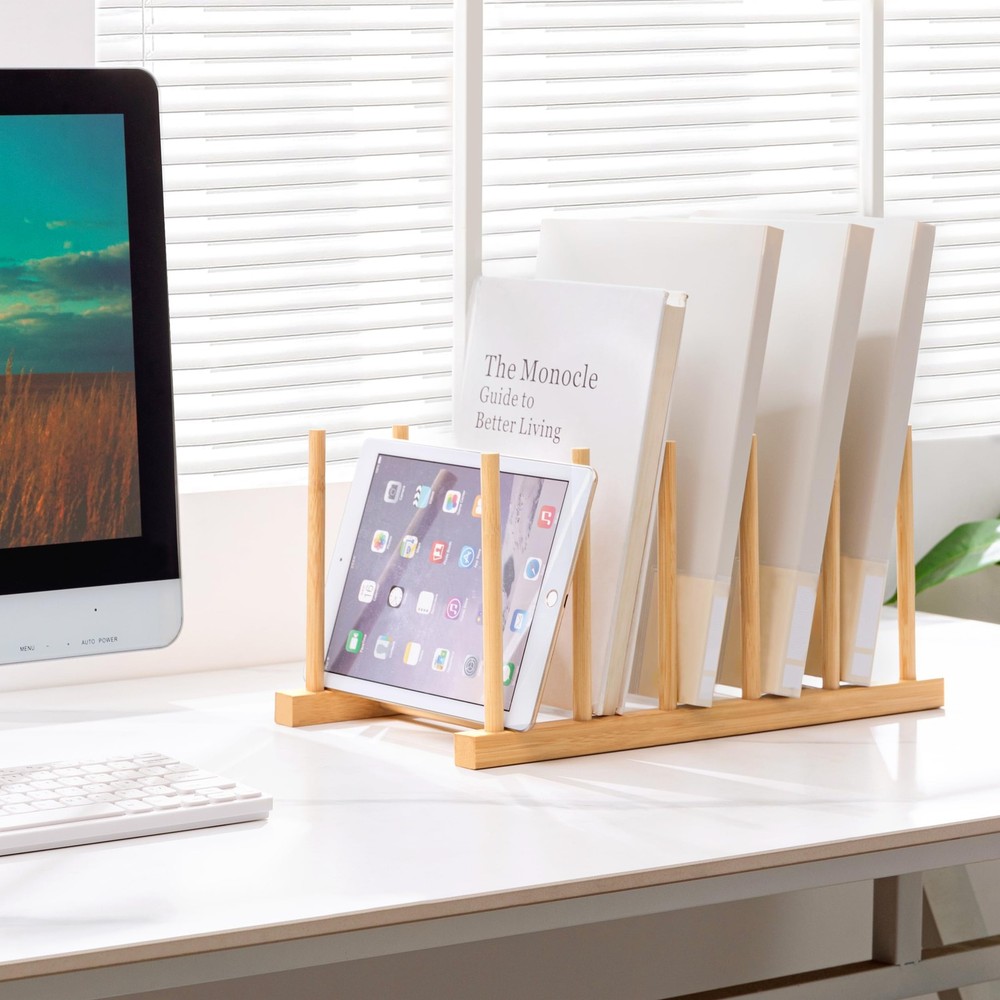 HBlife Desk File Organizer 5 Section Upright 1 Pack 5-Sections, 1 pack