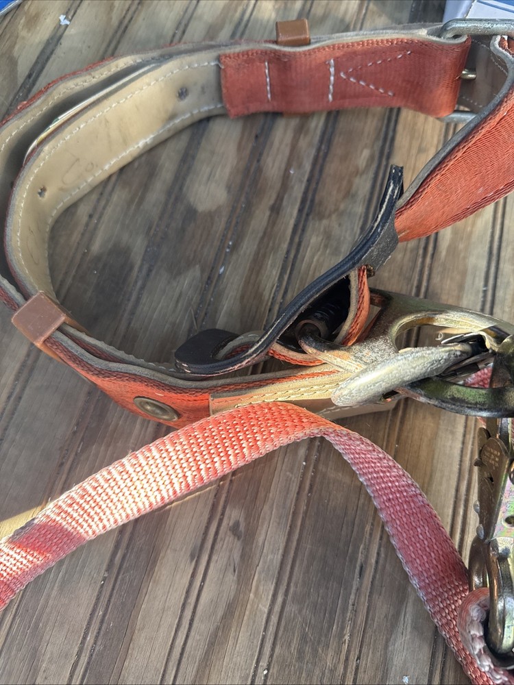 Tree Pole Climbing Lineman Construction Harness Gear Used
