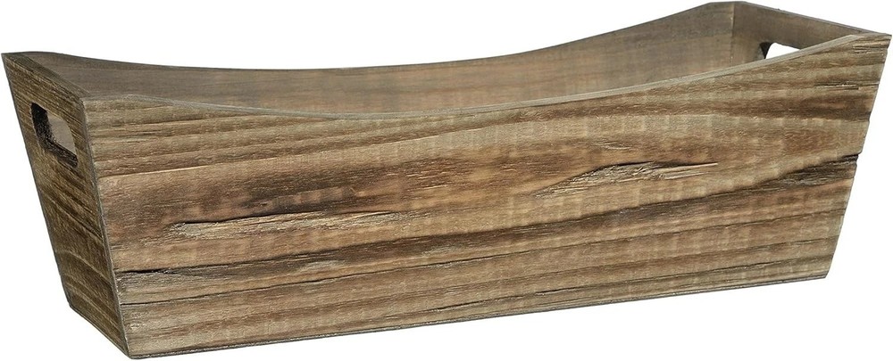Wood Window Box - Handled Buffalo Brown