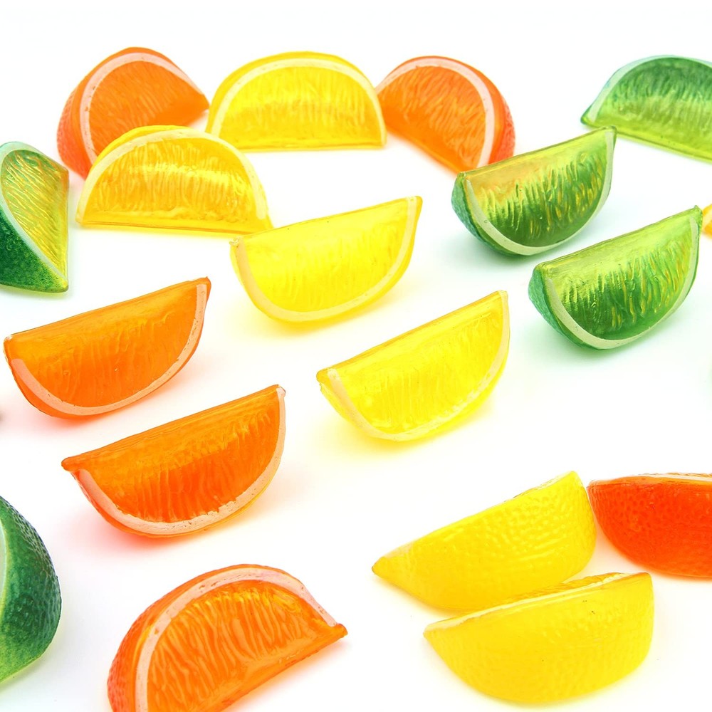 CCINEE 24PCS Artificial Lemon Blocks,Realistic 24pcs Blocks