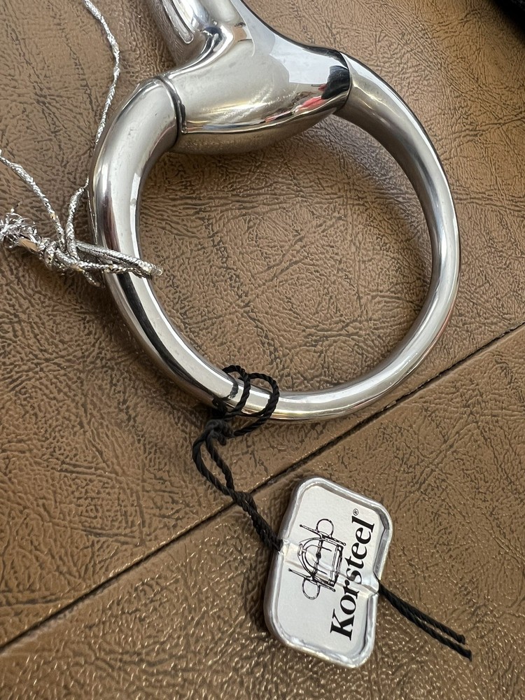 Korsteel Jointed Eggbutt Solid Snaffle Bit 5.5”
