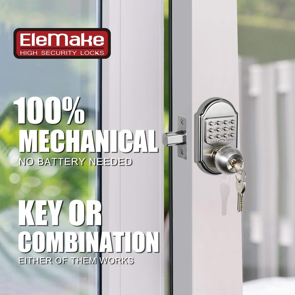 Keyless Entry Door Lock with Keypad - Keyless Deadbolt Lock, Digital Code Sec...