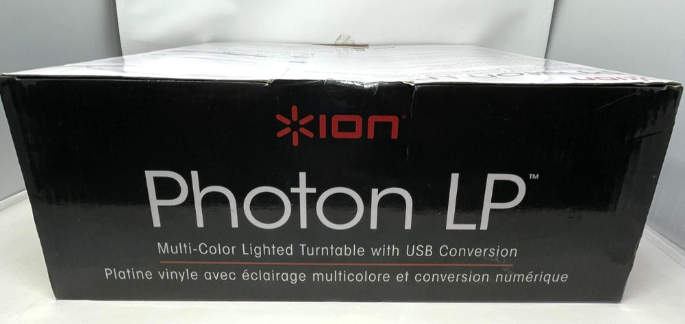 ION Audio Photon LP-3-Speed Turntable Multi-Coloured Lighting Display and USB