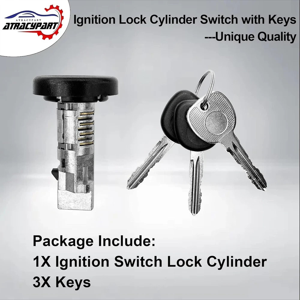 Ignition Switch Lock Cylinder with Keys, Compatible with 2004-2016 Chevy Silvera