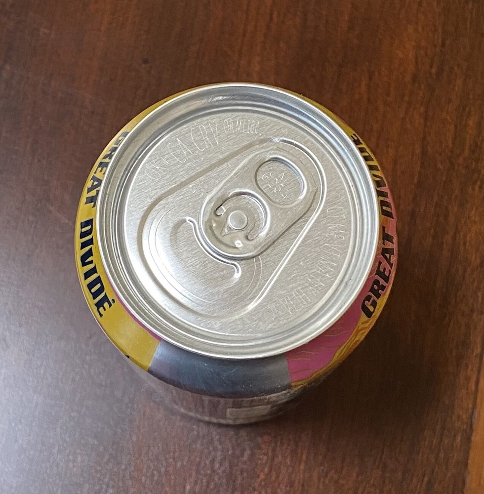 Great Divide Denver Pale Ale Empty Beer Can Bottom Opened