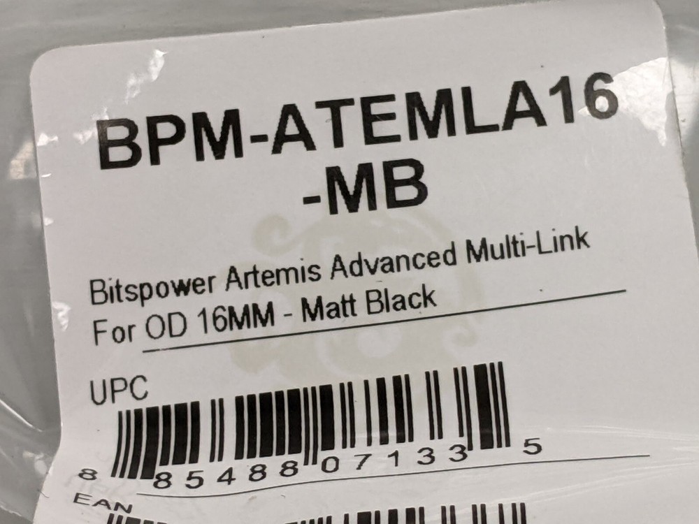 Bitspower Artemis Advanced Multi-Link Fitting For OD 16MM - Matte Black - NEW