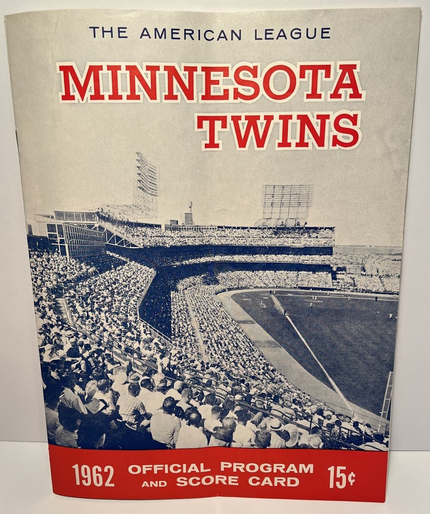 1962 Minnesota Twins Program & Score Card Signed Killebrew,Tuttle,Lemon,(B135)