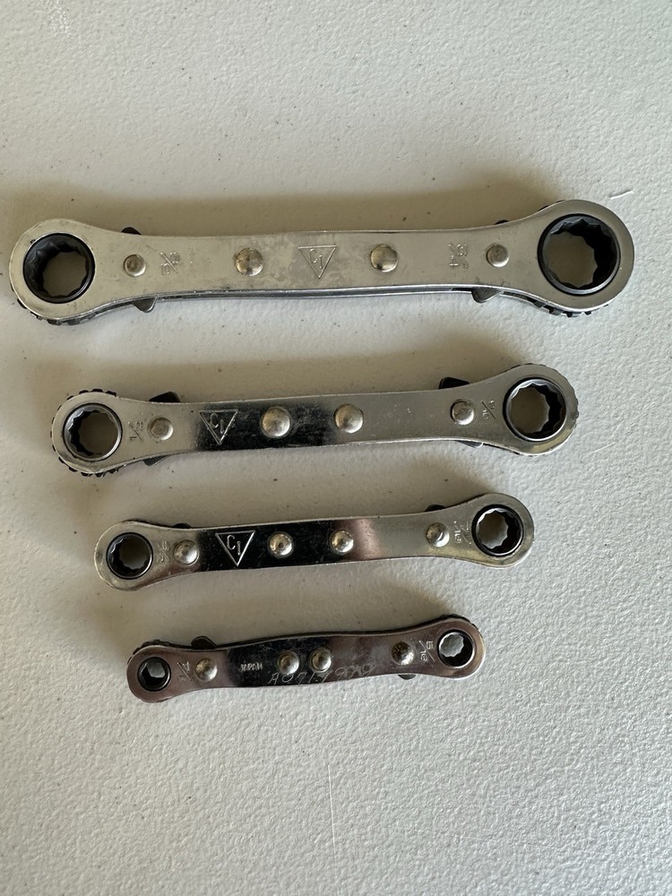 4 Cragin Industrial Double Box-End Ratcheting Wrenches
