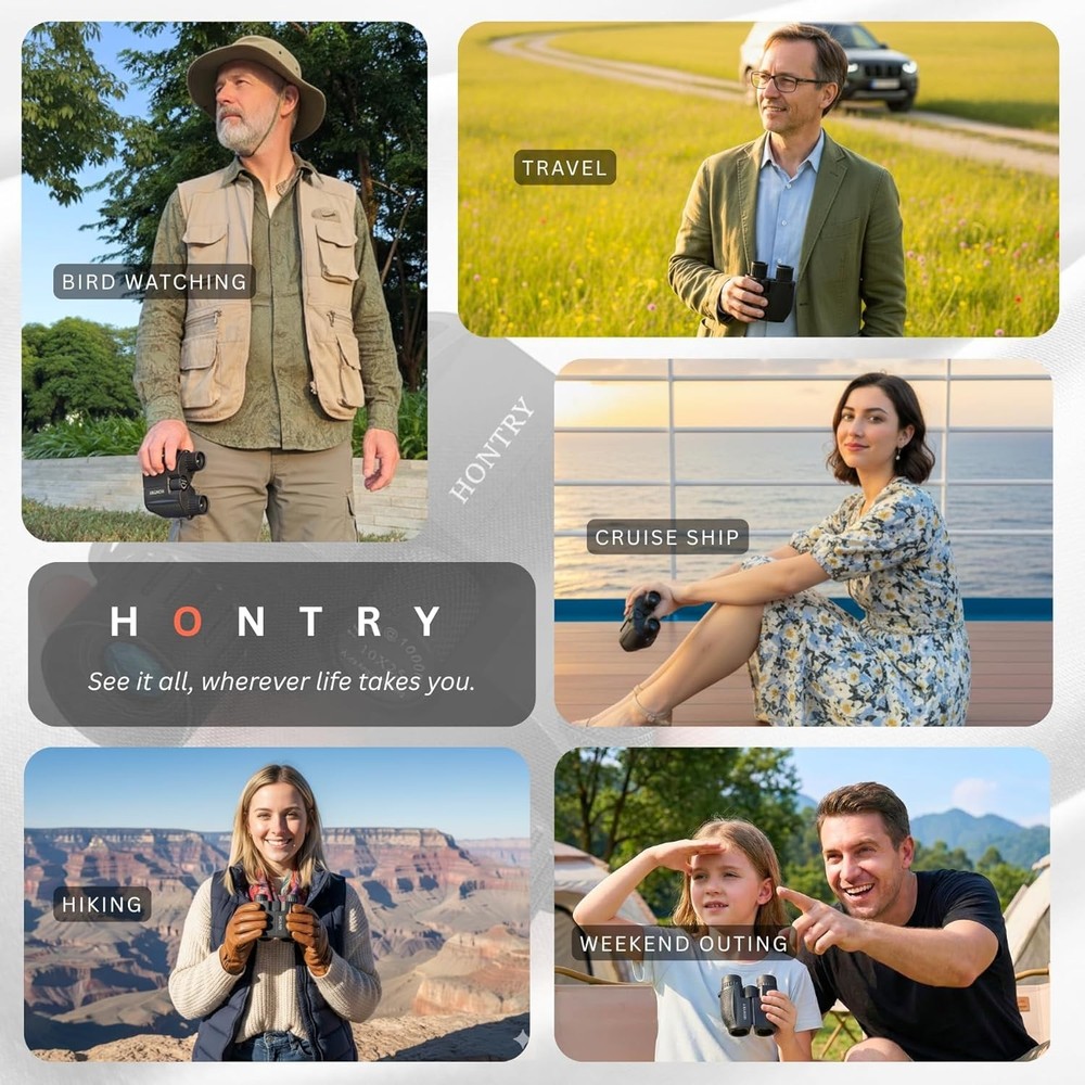 Versatile 10x25 Binoculars with Image Stabilization - Family-Friendly Adventures