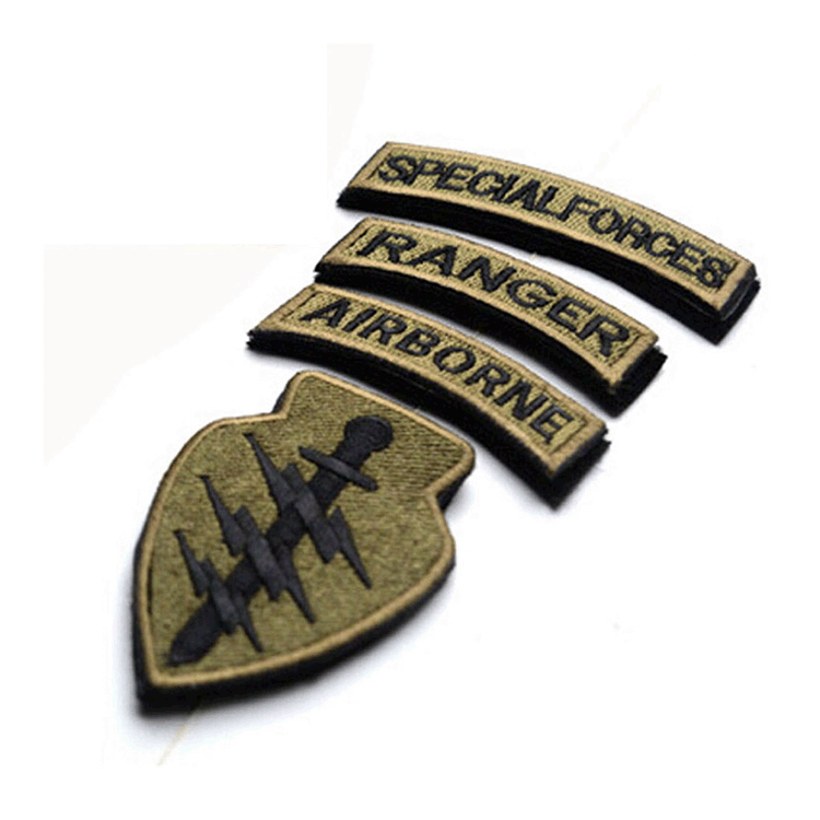 USA Special Forces & Airborne &Ranger Tabs Embroidered Hook & Loop PATCH