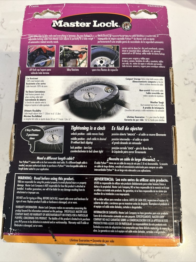 Master Lock Python Adjustable Locking