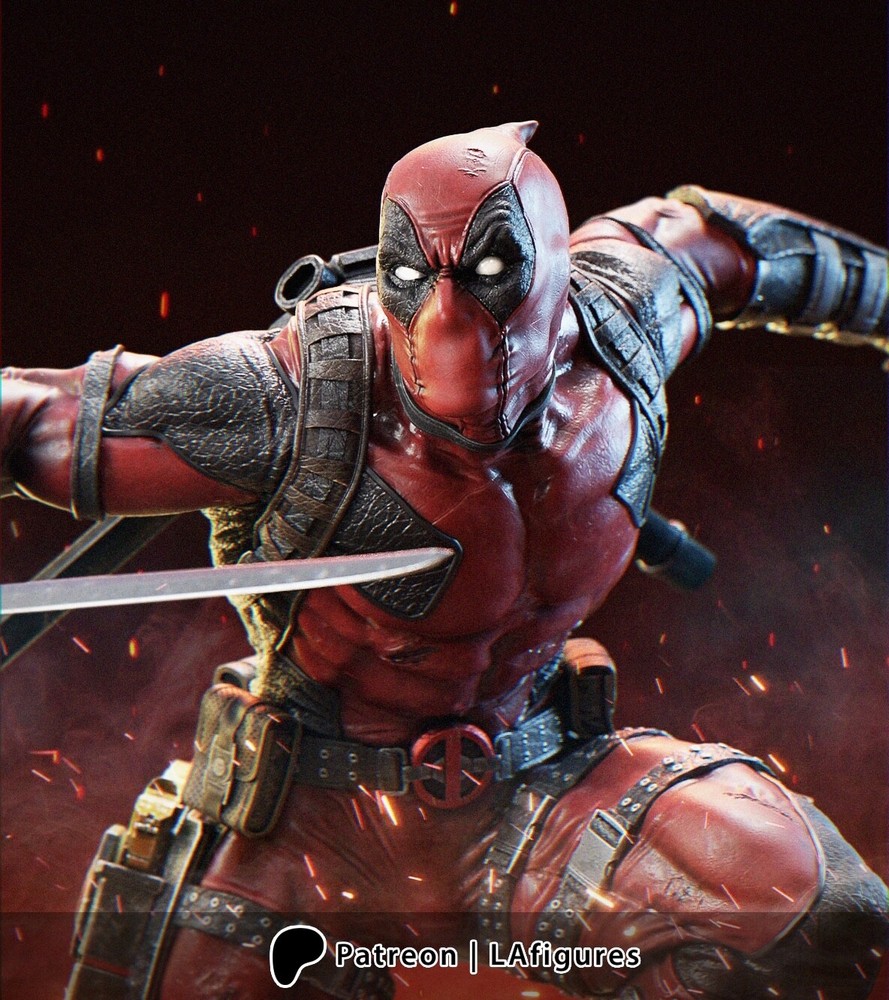 Deadpool resin scale model kit unpainted 3d print