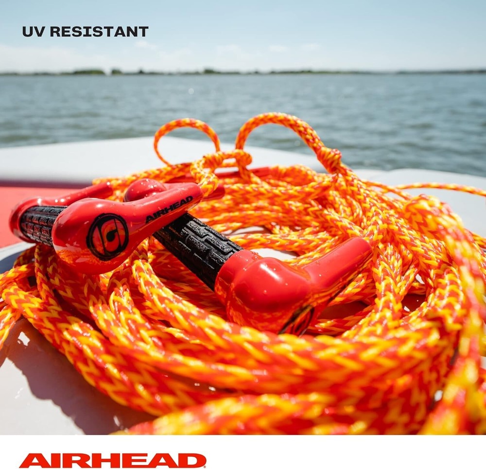 Double Handle Water Ski Rope - 75ft Durable Rope with TPR Grip - Multi-Color
