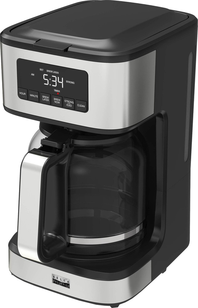 bella PRO - 12-Cup Programmable Coffee Maker - Stainless Steel
