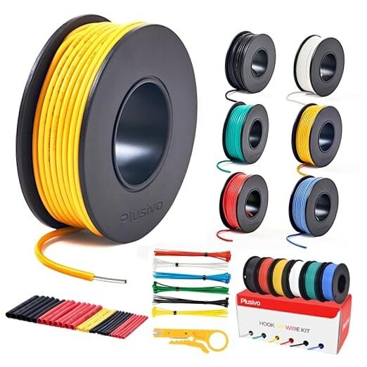 20 AWG Solid Core Wire 6 colors each 23ft/7m 20 AWG Solid Wire PVC Insulation
