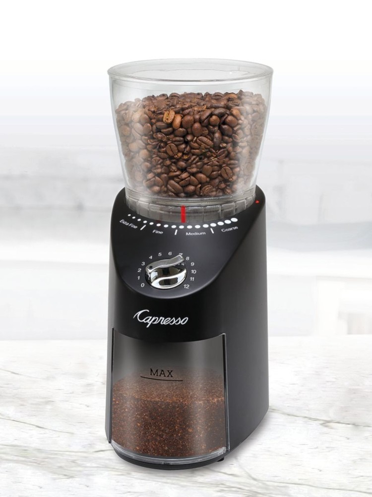 Capresso 570.91 Infinity Plus Conical Burr Grinder Refurbished (Black)