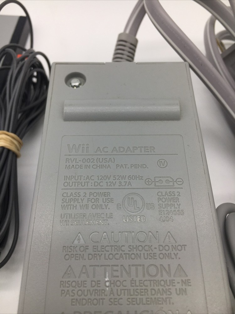 Official Nintendo Wii Complete Hookups AC Power Adapter + AV Cables + Sensor Bar