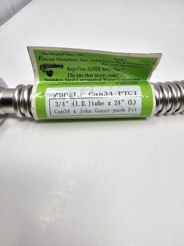 Falcon Stainless, Inc Mega-Flow SUPER Water-Flex Can34-PTC1 3/4" ID Tube x 24" L