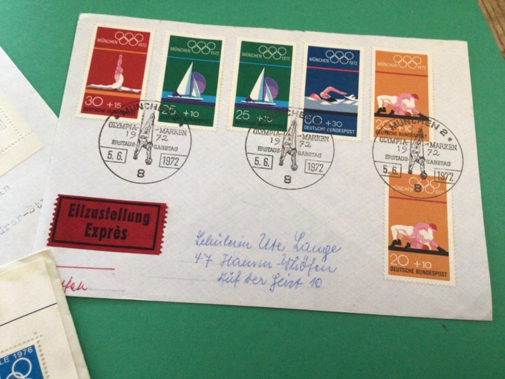 Germany Olympics 3 various postal covers A17797