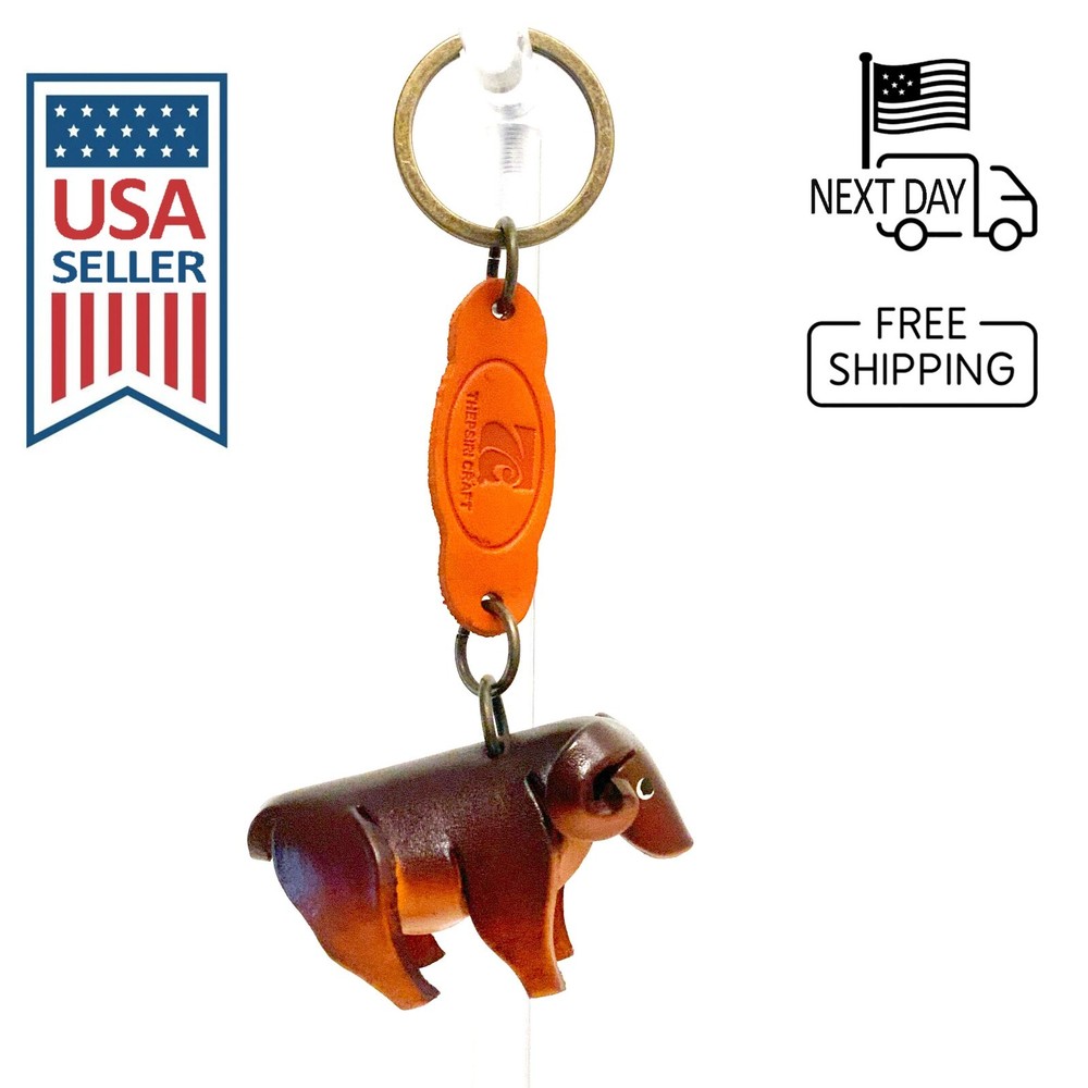 Rambouillet Sheep Handmade Leather Keyring