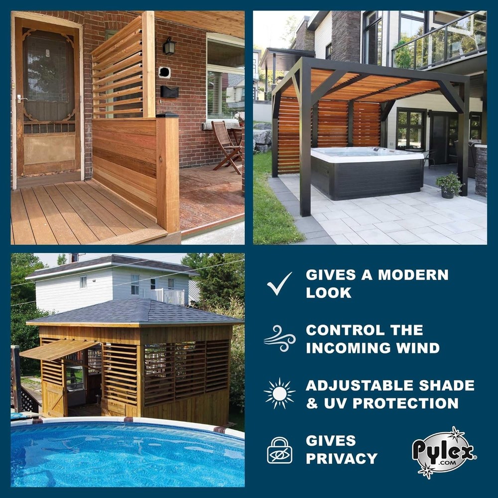 Pylex Deck Sunblind System 11060, Louvers Bracket Shutter Hardware Kit