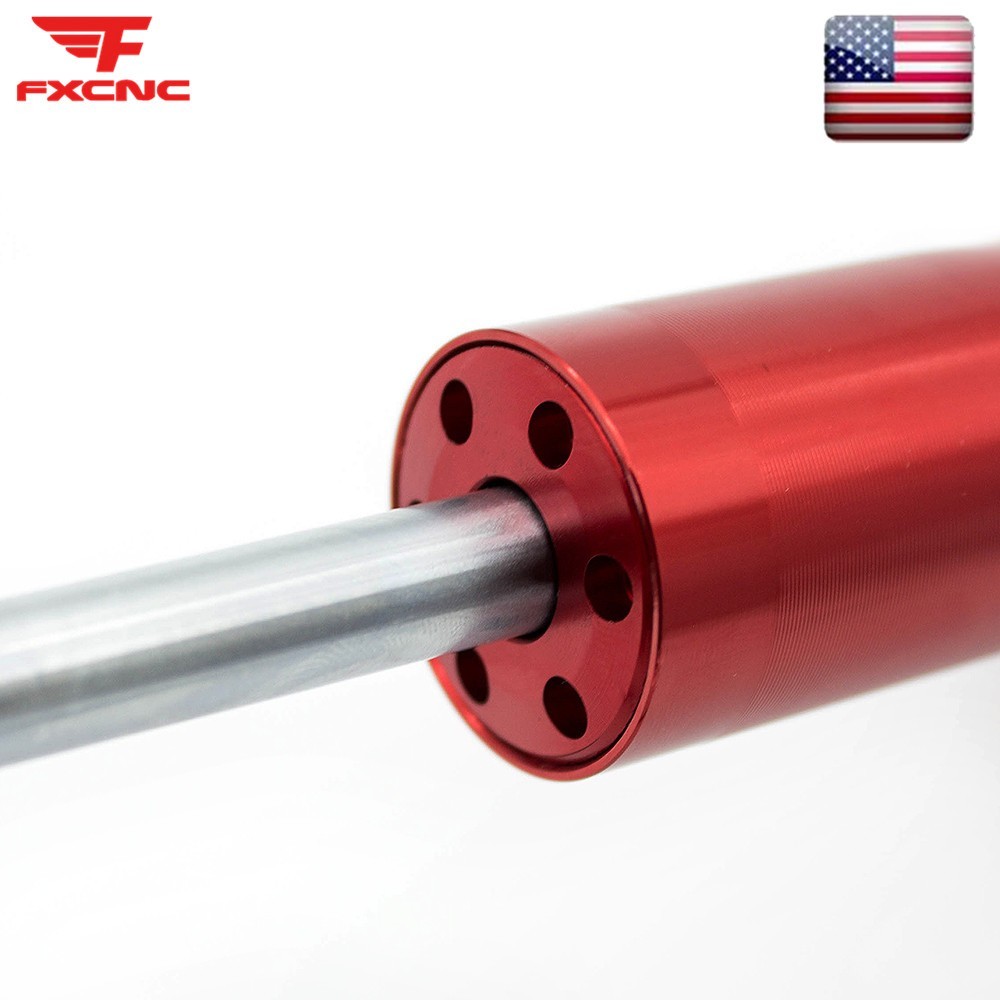255MM Motorcycle Universal CNC Adjustable Steering Damper Stabilizer Safety Red