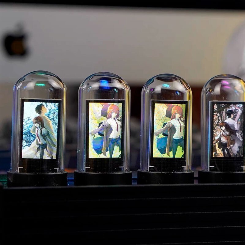 Cyberpunk RGB Retro Desktop Clock WiFi Timing Support Bluetooth Control