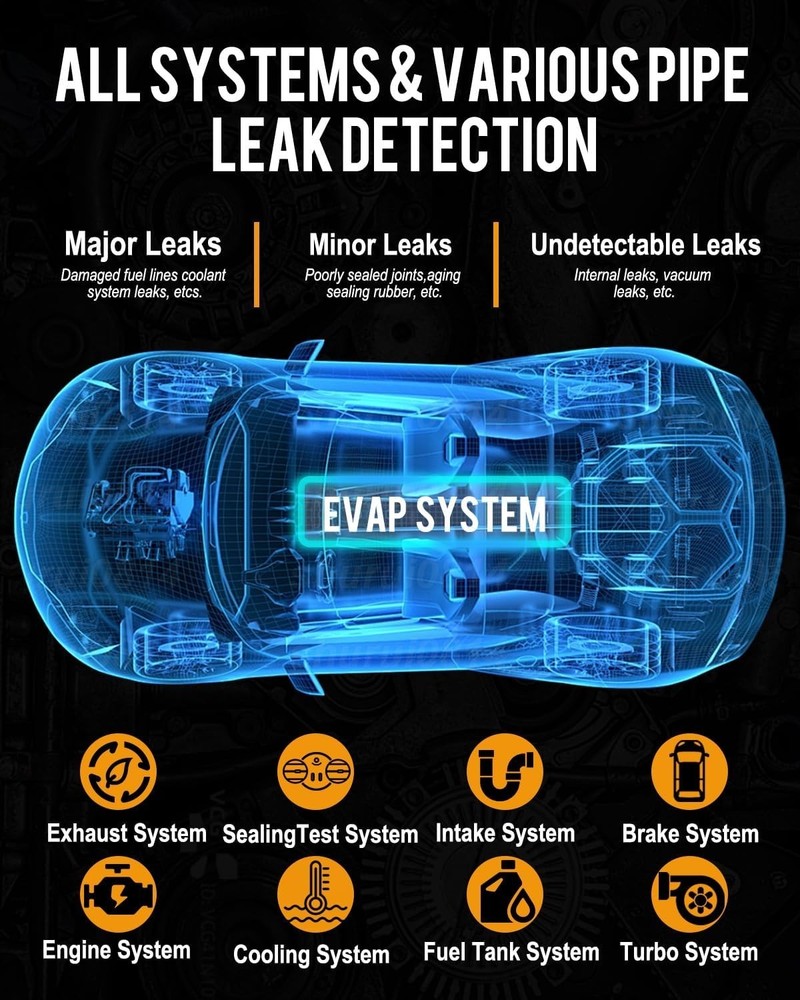Efficient Leak Detection Smoke Machine with Adjustable Flow Gauge - 11.38x10.28"