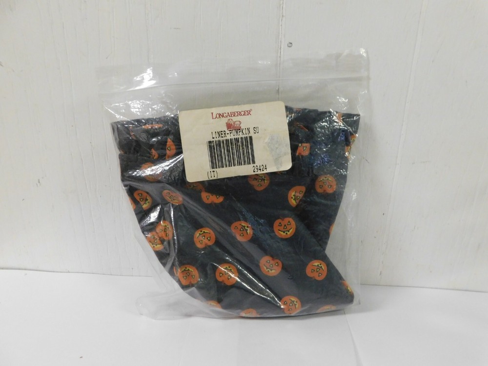 Longaberger Pumpkin Fabric Basket Liner # 29424