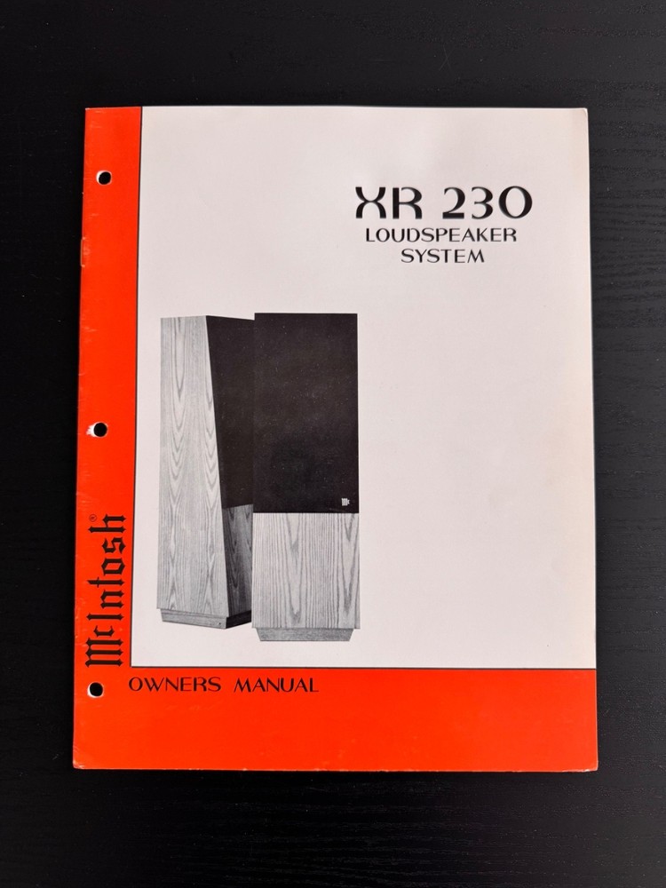 MCINTOSH 12 VARIOUS SPEAKERS MANUALS