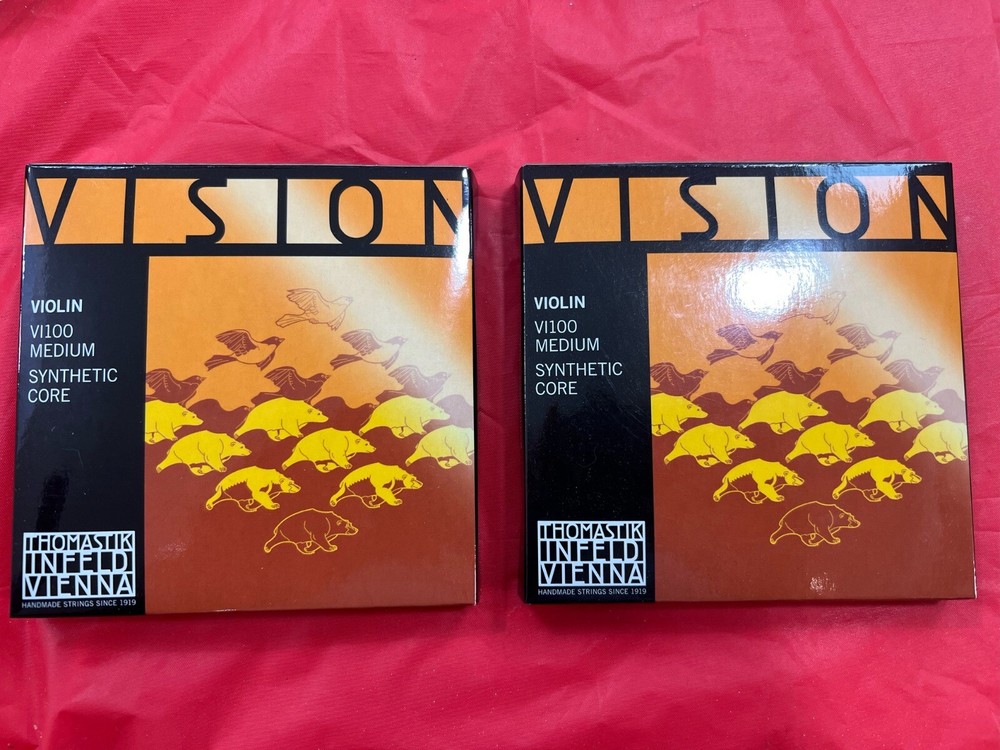 100% Authentic 2 Sets Thomastik Vision Violin String Set Medium 4/4