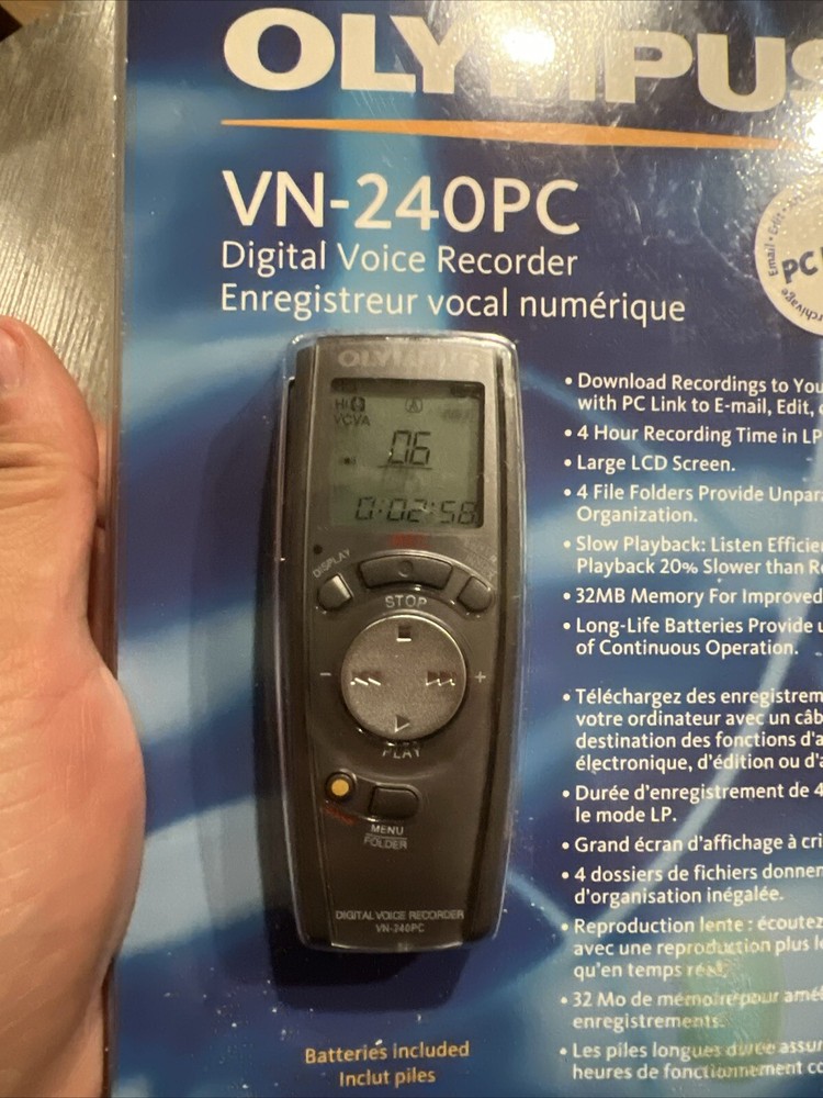 Olympus VN-240 PC Digital PC Link Voice Recorder