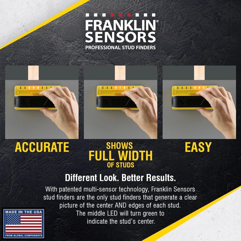 Accuracy Unleashed: ProSensor M90 Wood & Metal Stud Finder - 1.5" Deep Scan